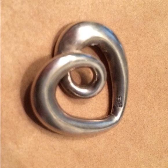 Retired James Avery Heart Strings Freeform Pendant - Picture 2 of 2